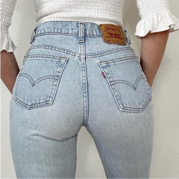 LEVI’S vintage 90's Levi's 512 Slim Tapered Leg Jeans high waisted size 25 - Picture 9 of 12